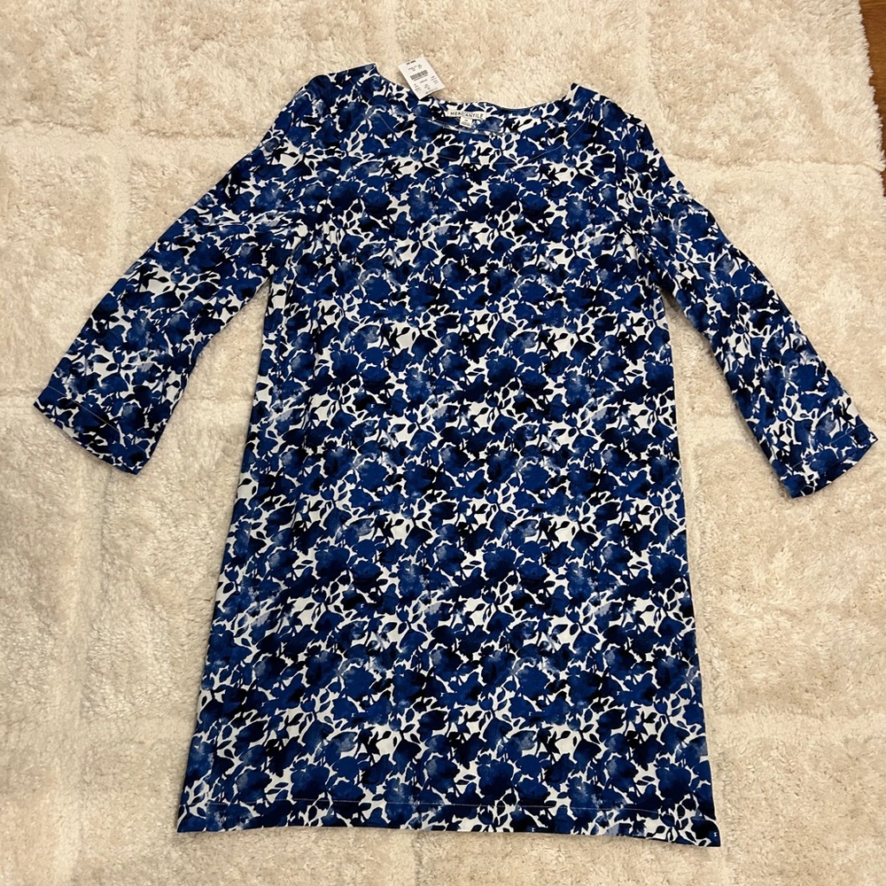 J. Crew Blue and White Floral Top